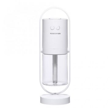 Umidificator Ultrasonic Techstar® Proiector LED, Rotire 360°, Aromaterapie, Purificare Aer, Rezervor 200ml, Alb